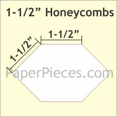 1 - 1/2" Honeycombs LARGE Pack Paper Pieces