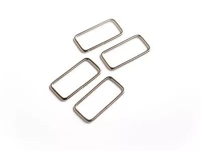 1 1/2" Silver Rectangle Rings --- Sallie Tomato