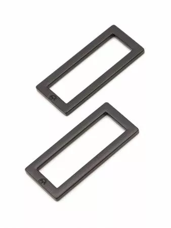 1.5" Rectangle Ring Flat (Set of Two)/Black (ByAnnie)