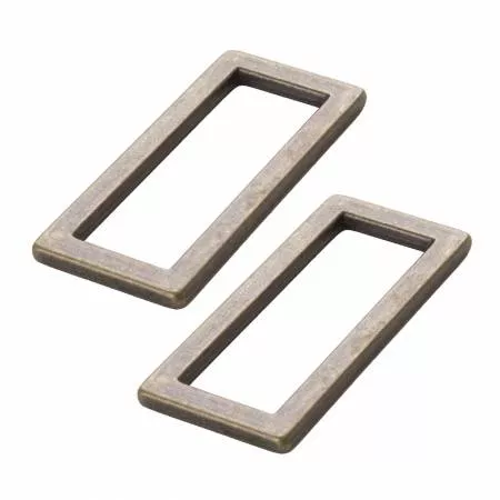 1.5" Rectangle Ring (Set of Two)/Antique Brass (ByAnnie)