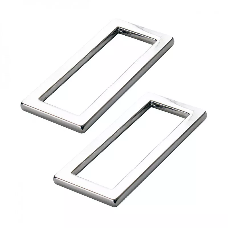 1.5" Rectangle Ring (Set of Two)/Nickel (ByAnnie)