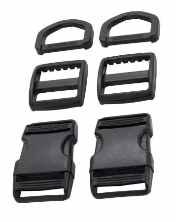 1" Plastic Hardware Set 1700/Black (ByAnnie)