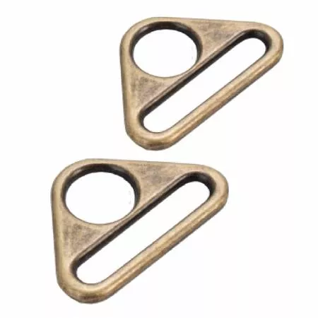 1" Triangle Ring Flat (Set of Two)/Antique Brass (ByAnnie)