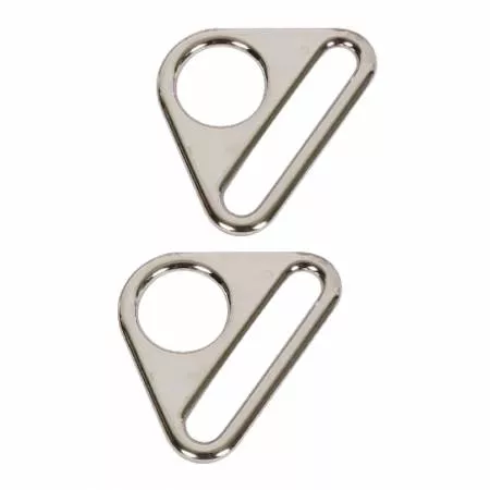 1" Triangle Ring Flat (Set of Two)/Nickel (ByAnnie)