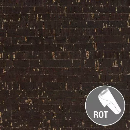 1 Yard Cork/Black Metallic Gold Fleck