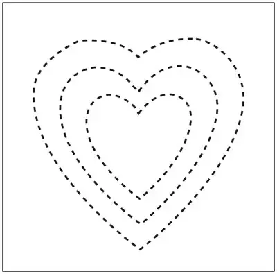 1974 Hearts 3"/5"/7" Stencil