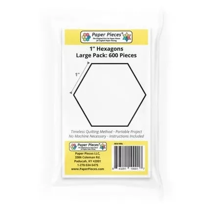 1in Hexagons 600pc Pack by Paper Pieces