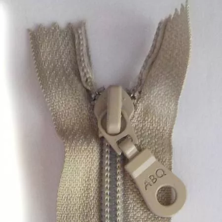22" Zipper Silver Gray Closed Bottom