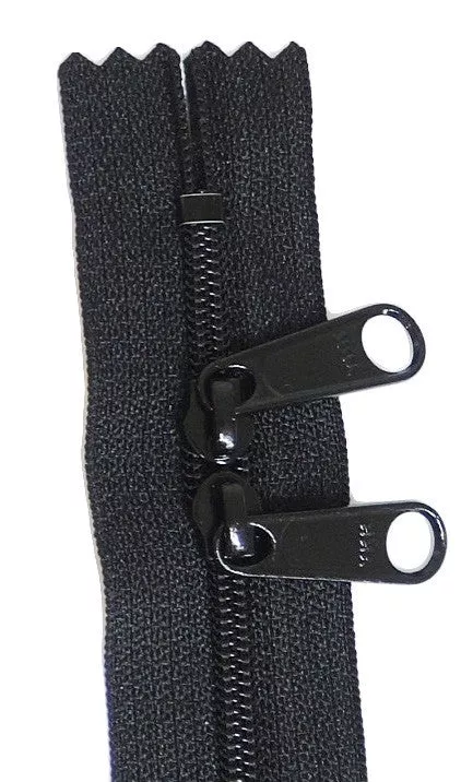 24in Black Zipper Double Slide
