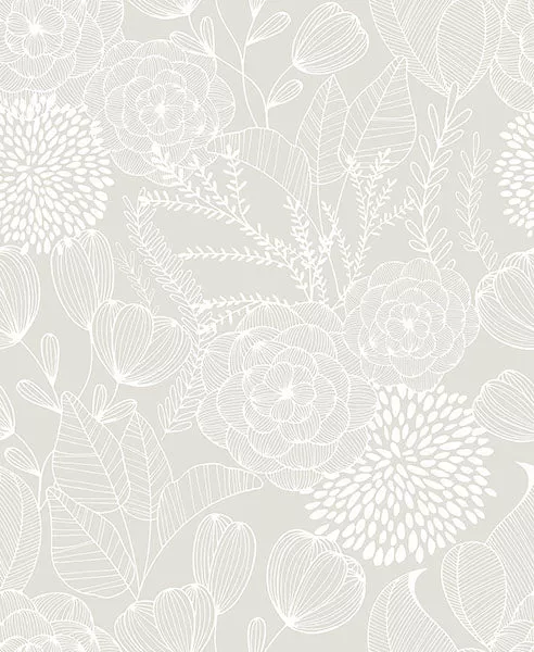 2903-25858 Alannah Bone Botanical Wallpaper