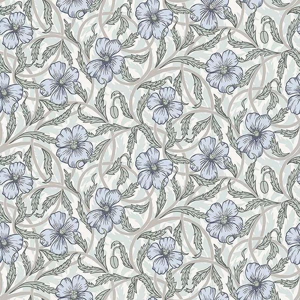 2948-28027 Imogen Light Blue Floral Wallpaper