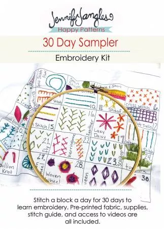 30 Day Sampler Embroidery Kit (Jennifer Jangles)