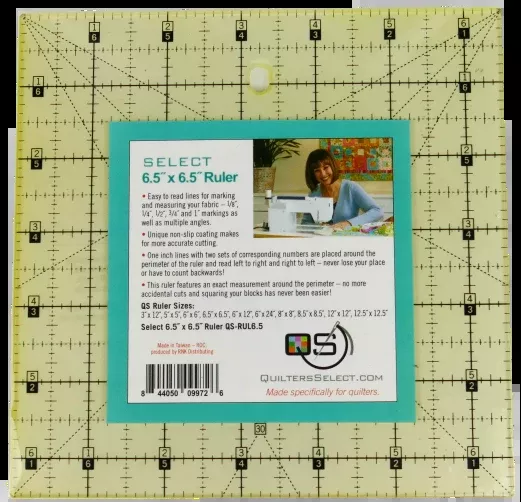 6.5" x 6.5" Quilters Select Ruler
