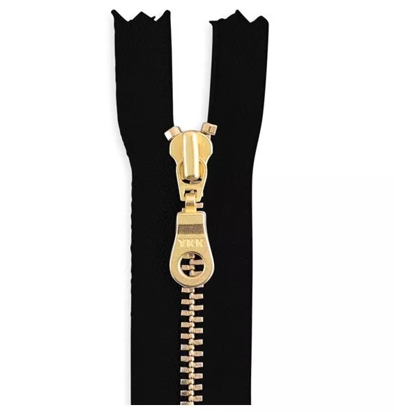 8" Donut Pull Brass Zipper/Black/Gold