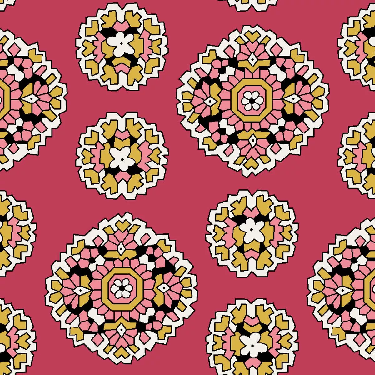 Adria on Red Fabric
