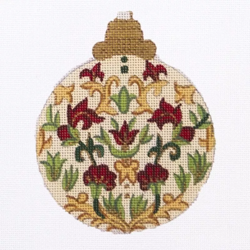 Alexa Designs –Maroon and Gold Vine Ornament