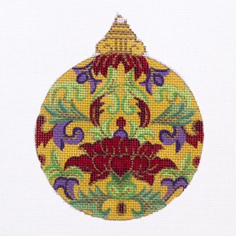 Alexa Designs –Maroon and Green Vine Ornament