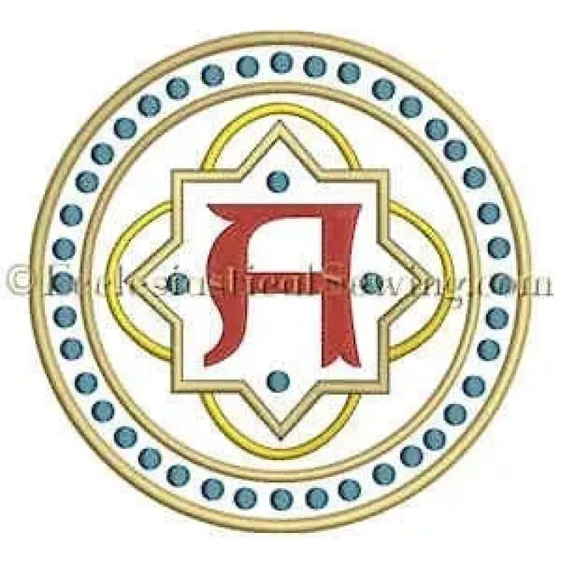 Alpha Dot Circle–Religious Machine Embroidery File