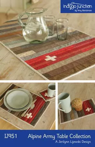 Alpine Army Blanket Table Collection pattern