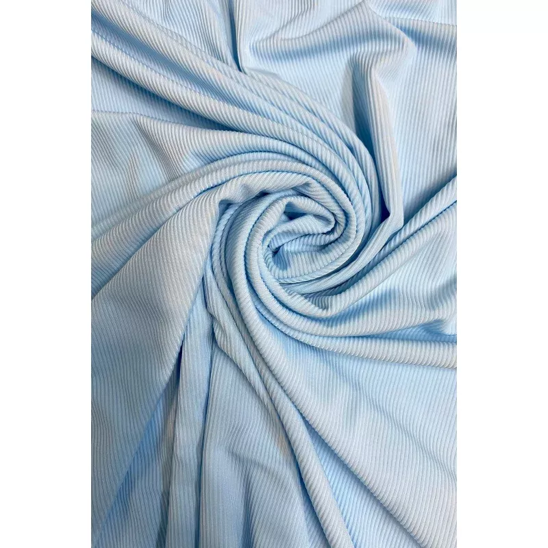 Aquamarine Ribbed Stretch Jersey
