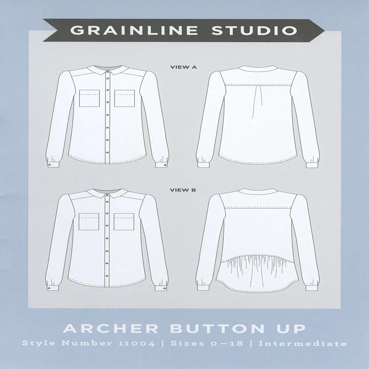 Archer Button Up Shirt Pattern by Grainline Studio
