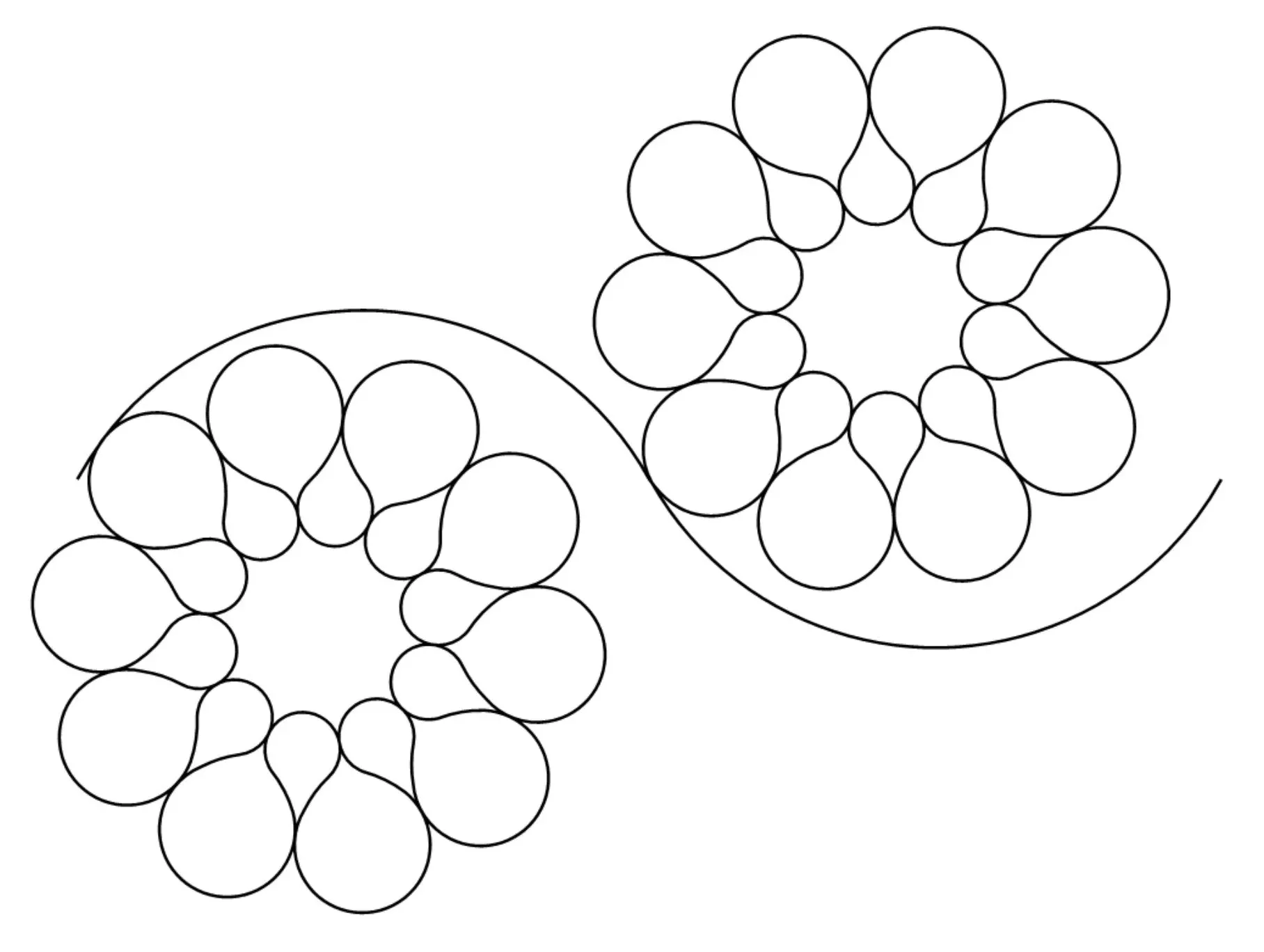 Arrayed Circle Flower Digital E2E