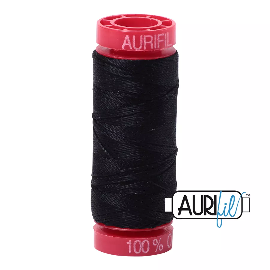 Aurifil 12wt Small Spool - Black