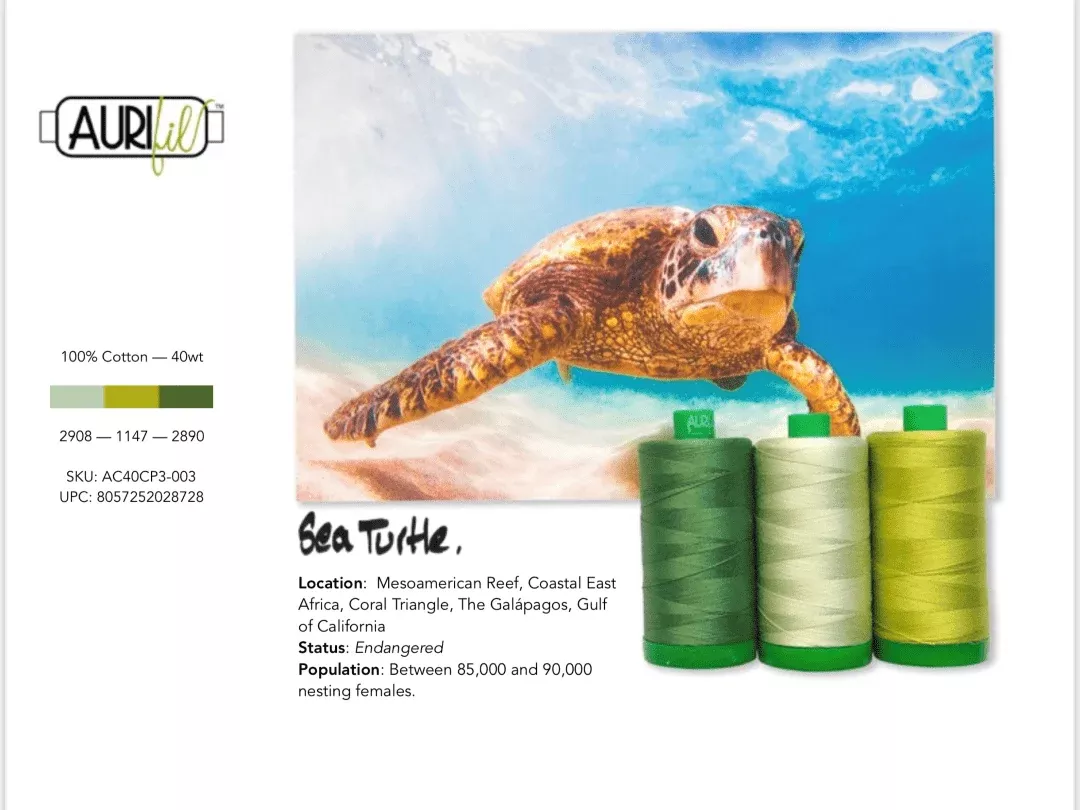 AURIFIL - Thread Color Builder Endangered Species: March - Sea Turtle