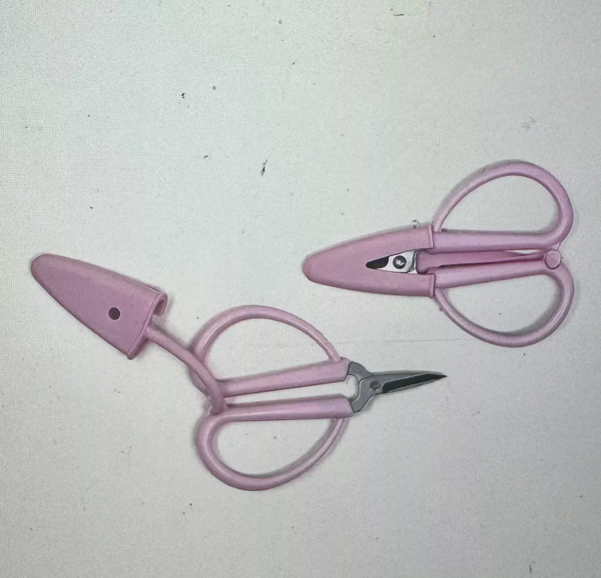 Bahamian Pink Rubber Covered Mini Scissors