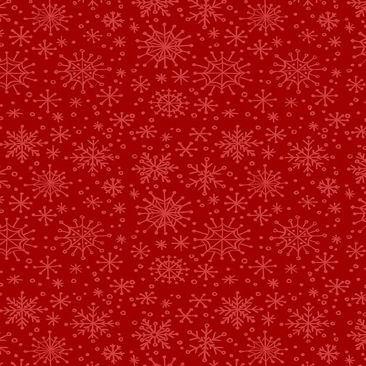 Baking Up Joy Snowflakes All Over Red