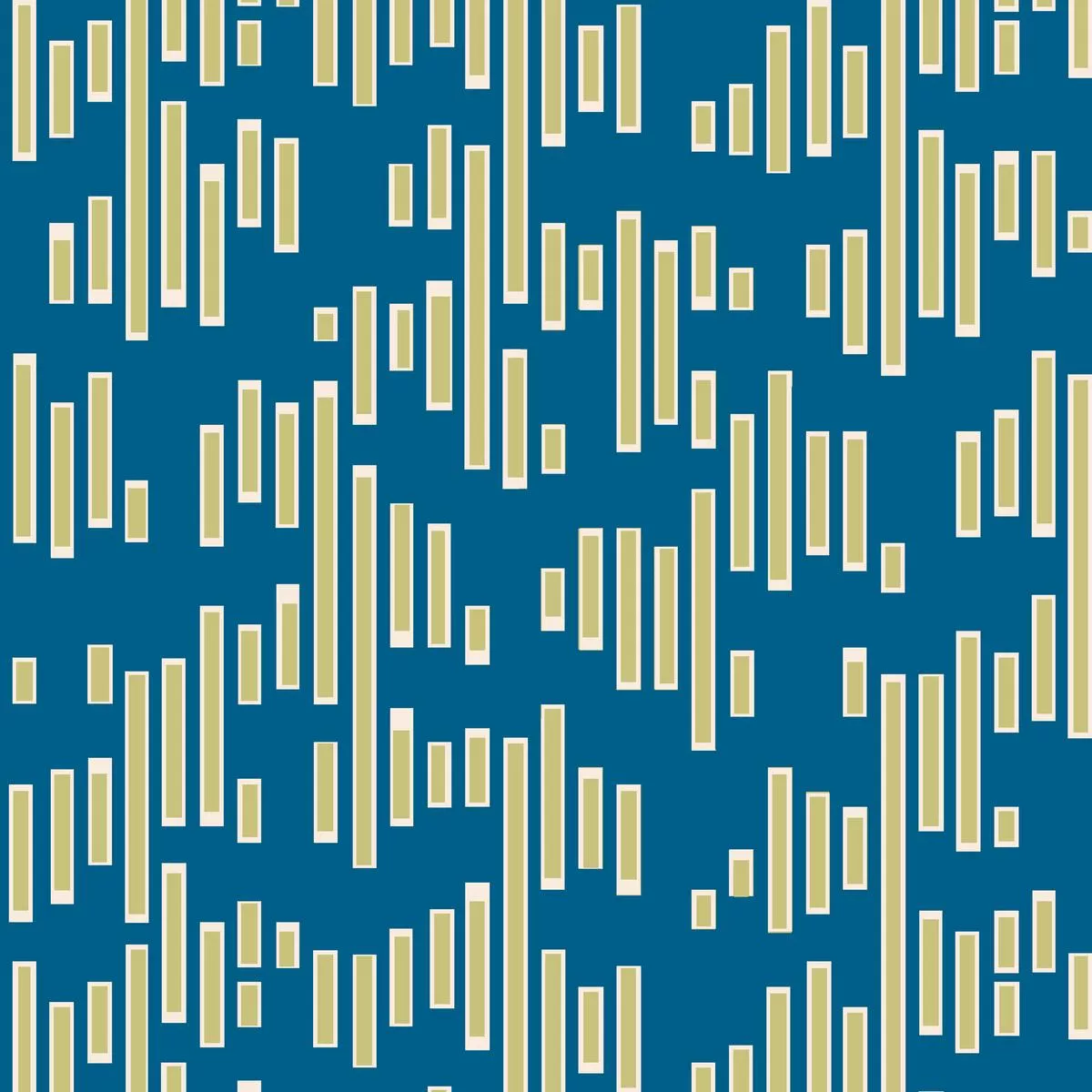 Bar Medley on Blue Fabric