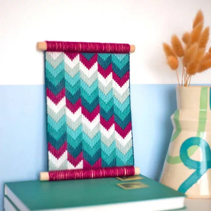 Bargello Embroidery Chevron Wall Hanging Kit