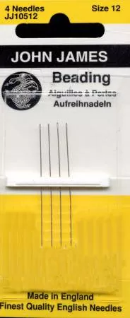 Beading Needles/ Size 12 4ct (John James)