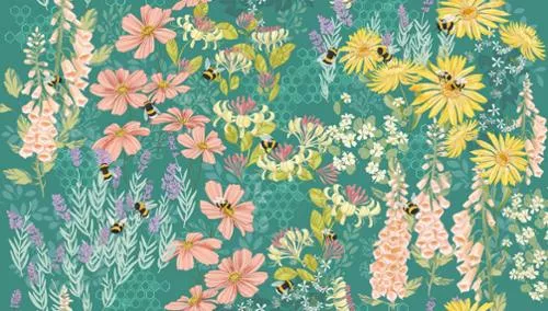 Bee Garden - Pond - Pollinators by Robin Pickens