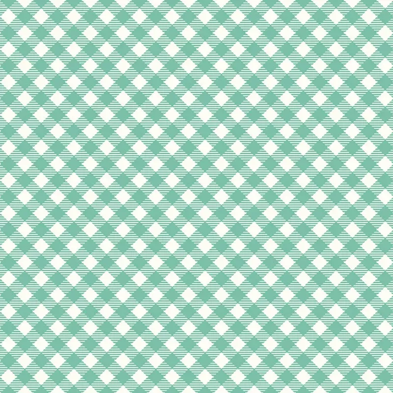 Bee Gingham | Lori Holt | 3/8 Diagonal Seaglass