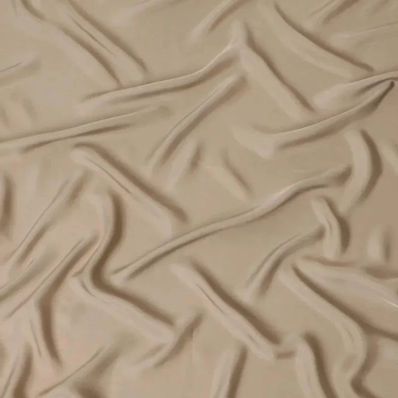 Beige plain 100% Biodegradable cupro fabric -D13951