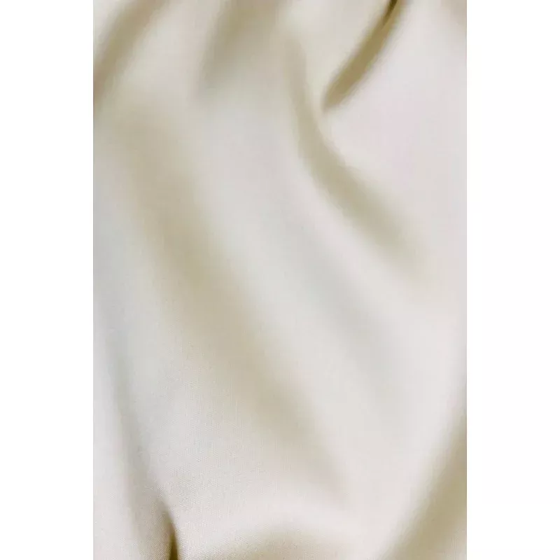 Beige Silk Blend Mikado Fabric