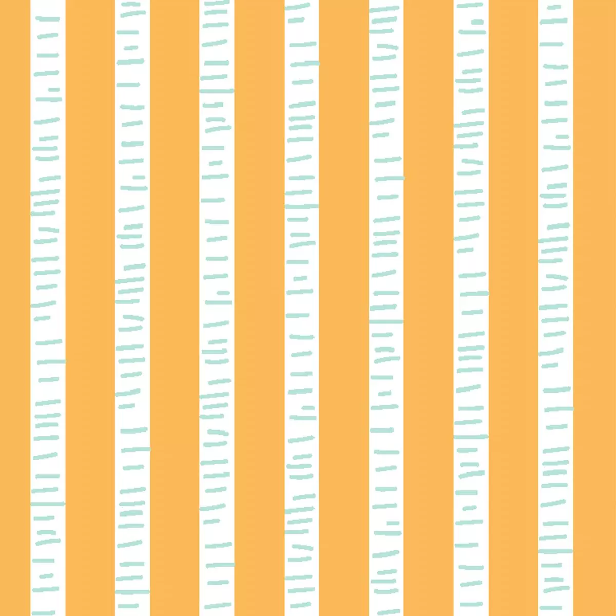 Birch Stripes on Orange Fabric