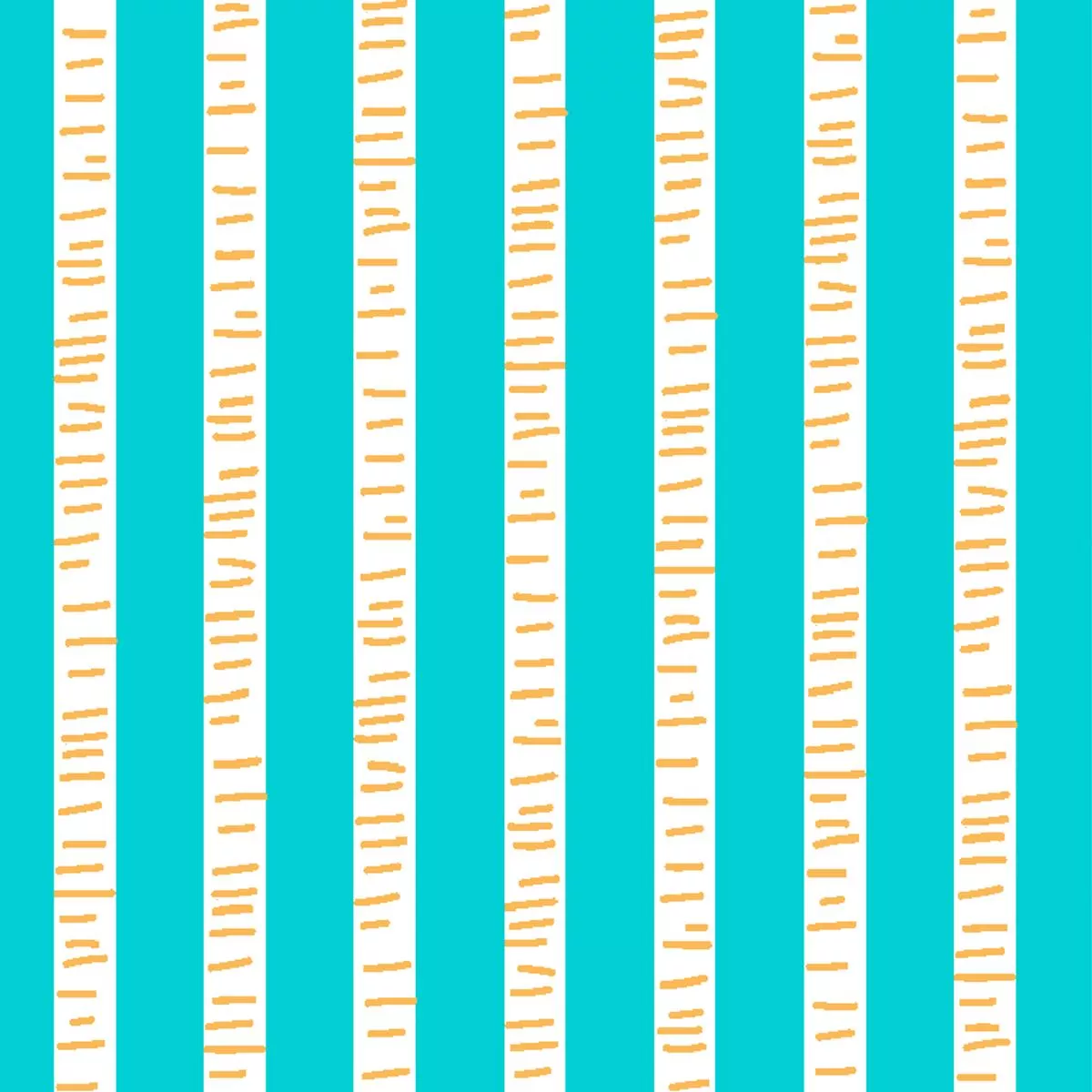 Birch Stripes on Turquoise Fabric