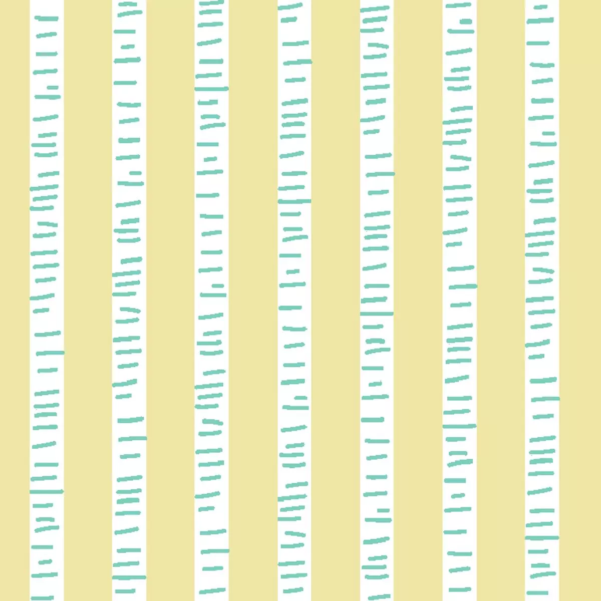Birch Stripes on Yellow Fabric