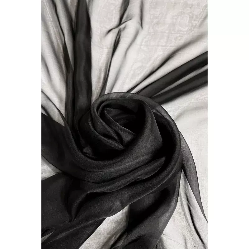 Black Silk Chiffon
