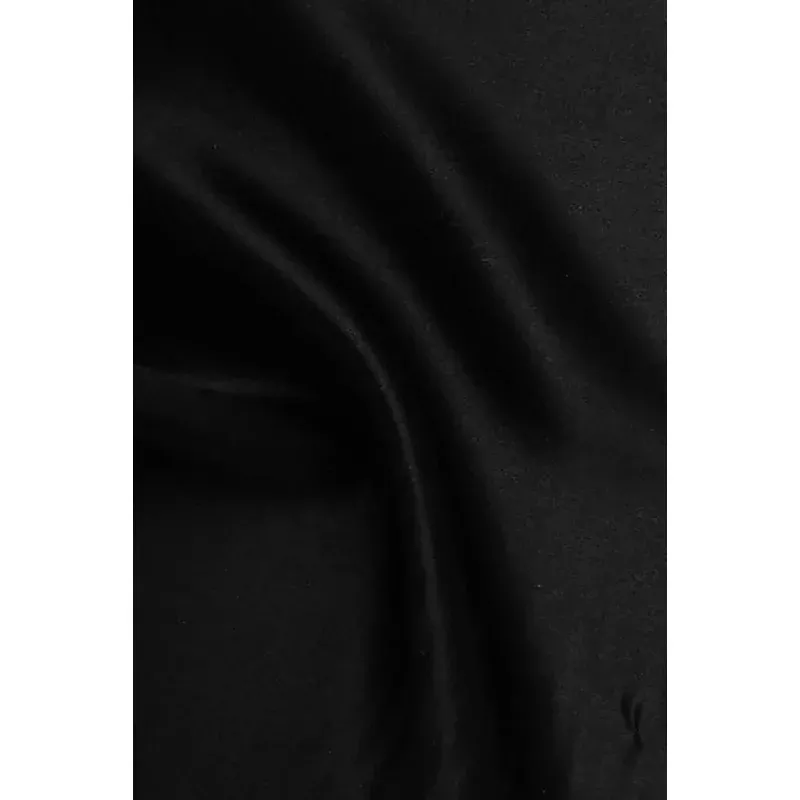 Black Silk Medium Weight Stretch Charmeuse