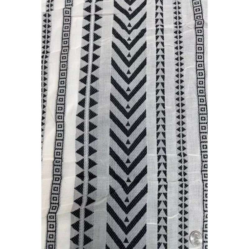 Black/White Cotton Ikat