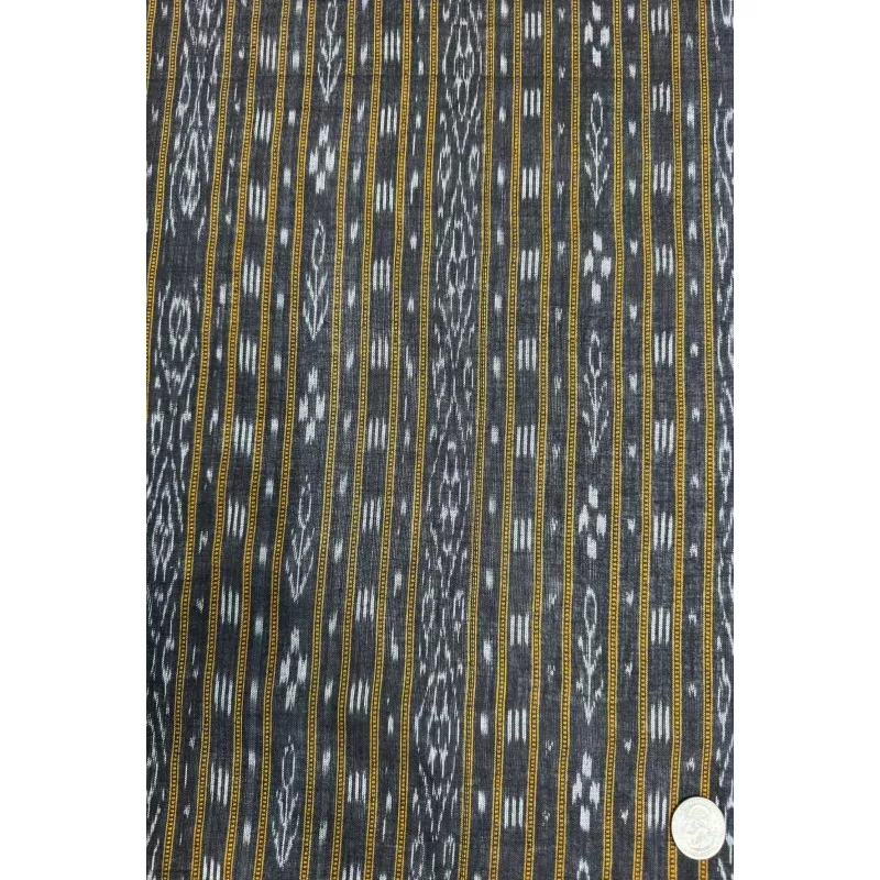 Black/Yellow/Multi Cotton Ikat