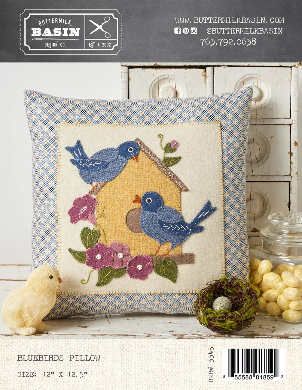 Bluebirds Pillow
