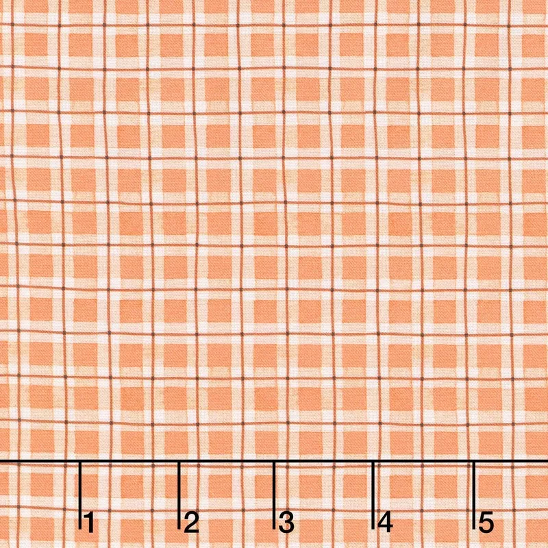 Bountiful – Pumpkin Plaid Orange Yardage