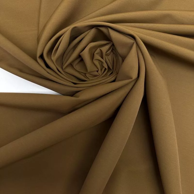 Brown Virgin Wool Blend Woven