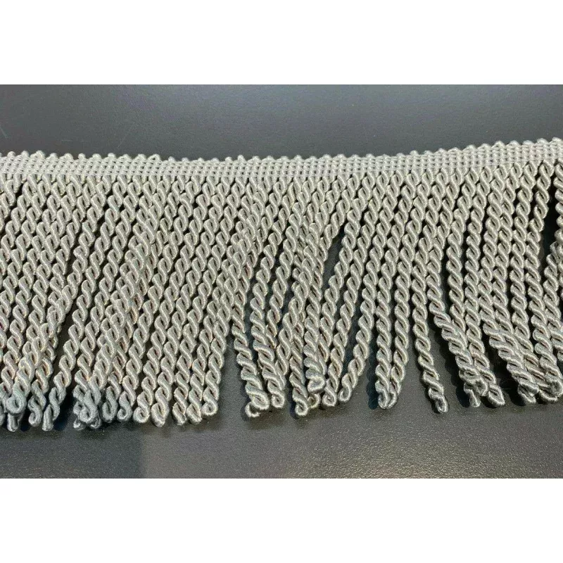 Bullion Fringe 4” Dark Silver Trim By The Yard