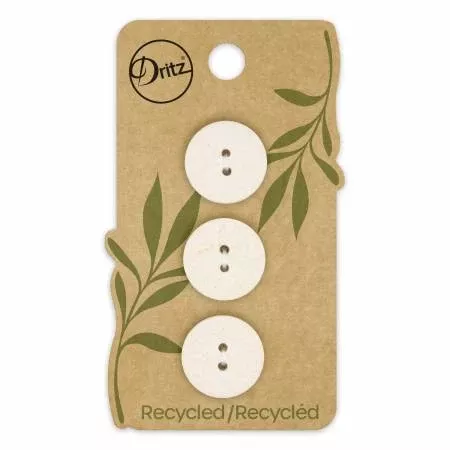 Button Round Cotton Natural 18mm -- Dritz Buttons