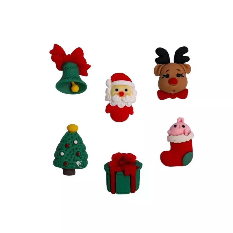 Buttons Galore Flatbacks Embellishments: Christmas Fun